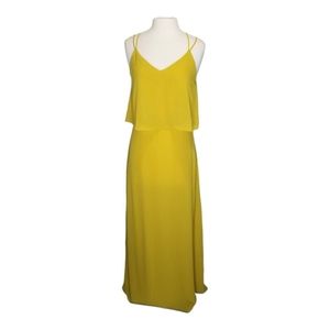 NEW Mango Strappy Back Maxi Dress in Mustard Size 6